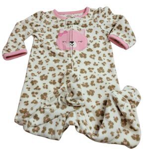 Carter's cat footed pajamas 3/6 months
